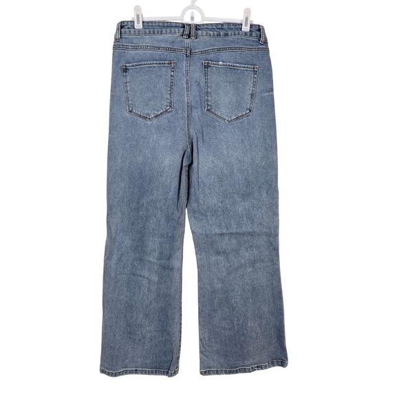 Junior's GB  Y2K Wide Leg Denim Jeans | Size 9 - Picture 2 of 8